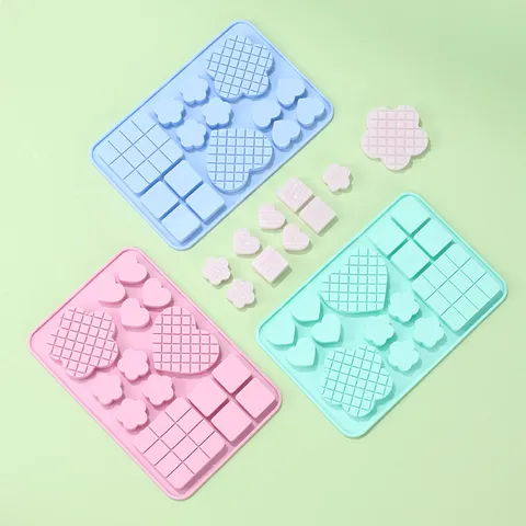 Langlebige Silikon Schokolade Süßigkeiten Form Herz Und Blume Backformen Flexibles Küchenwerkzeug Für Zuhause Backen