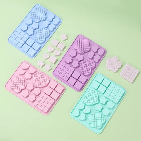 Langlebige Silikon Schokolade Süßigkeiten Form Herz Und Blume Backformen Flexibles Küchenwerkzeug Für Zuhause Backen