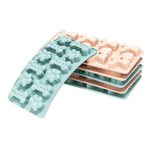 Silikon Haustier Kuchenform Knochen Raupe Meerjungfrau Schwanz Schokoladenform DIY Eiswürfelchale Flexible Backform Küchenwerkzeug