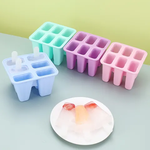 Silikon Eisform Eis am Stiel Formen Selbstgemachte DIY Eismaschine Mit Deckel Und Stäbchen Küche Backwerkzeuge