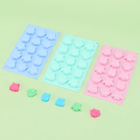 Eule Silikon Kuchenform DIY Backwerkzeug Tier Schokolade Eiswürfelform Pudding Gelée Form Küche Backgeschirr