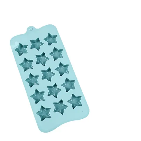 15 Hohlraum Stern Silikon Schokoladenform für DIY Backen Kuchenform und Eiswürfelbereiter Flexibles Küchenwerkzeug
