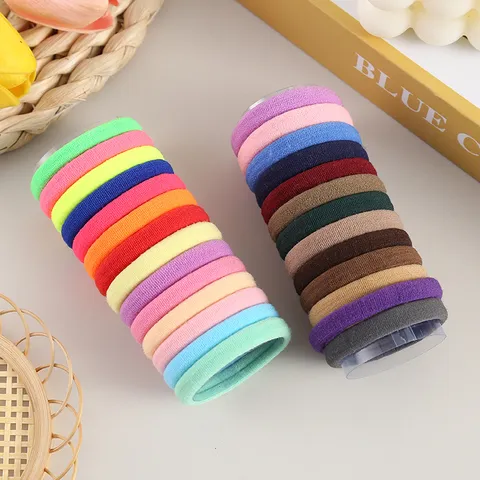 High Elasticity Seamless Hair Ties Soft Fabric Thickened Ponytail Holder Daily Hair Accessories For Women