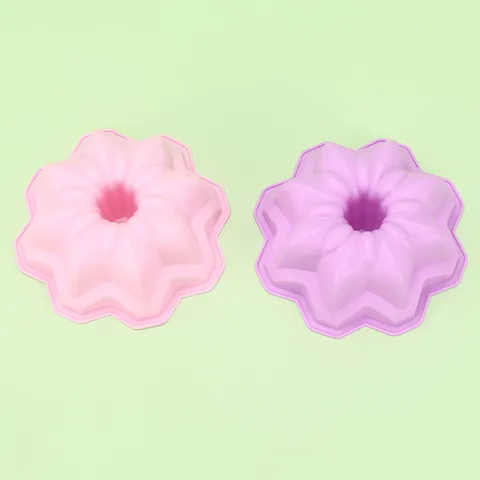 Große Silikon Kuchenform Antihaftbeschichtet Blumenförmig Bundt Backform für DIY Küche Backen Konditorei Dessert Werkzeuge