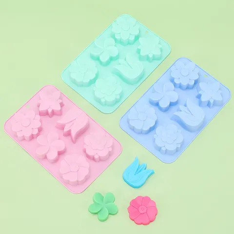 Silikon Kuchenform Tulpe Blume Schokoladenform DIY Backen Lebensmittelqualität Seifenform Fondant Gelee Backwerkzeug Küchenzubehör
