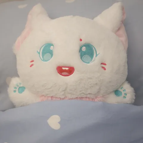 Süß Cartoon Katze Plüschtier Kuscheltier Weiche Kissen Puppe Flauschig Kurzplüsch Kinder Geburtstag Geschenk Zuhause Schlafzimmer Dekor
