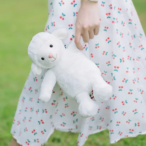 Niedliches Plüsch Schaf Stofftier Spielzeug Weicher Kurzplüsch PP Baumwolle Lamm Puppe Geburtstagsgeschenk Für Kinder Heimdekoration