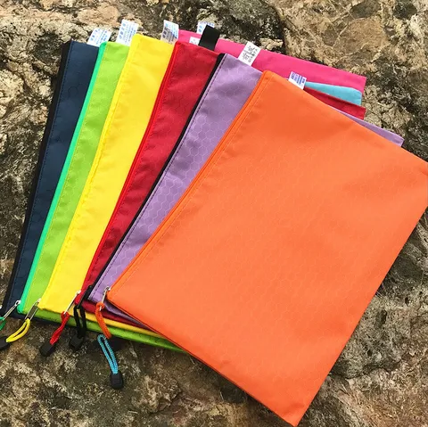 Waterproof A4 Document Bag PVC Zipper File Folder Storage Bag Office School Stationery Organizer Bag