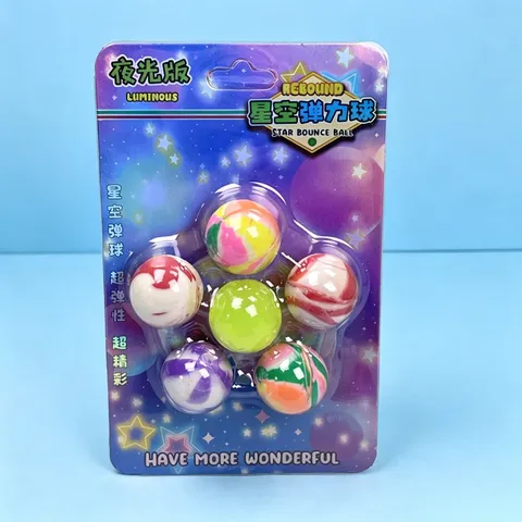 Set de Pelotas Rebotadoras Luminosas para Niños Juguete de Pelotas de Goma Coloridas Brillantes para Fiesta Juego Escuela