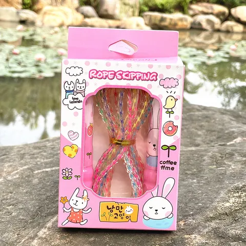 Cuerda de Saltar Ajustable para Niños PVC Animales de Dibujos Animados Cuerda de Saltar Equipo de Ejercicio de Fitness para Niños