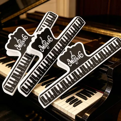 Clip para Partituras de Música de Resina con Diseño de Teclas de Piano Creativo Soporte para Páginas de Libros de Guitarra Oficina