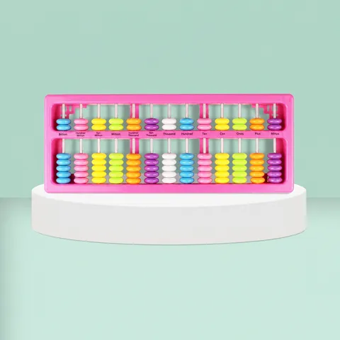 Kids Educational Abacus 13 Digits 7 Beads Plastic Counting Tool Math Learning Toy For Students Children School