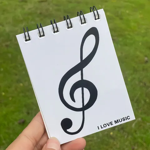 Mini Spiralnotizbuch Blanko Notizblock Musik Klavier Noten Design Schüler Taschenschreiben Buch Tägliches Tagebuch Geschenk