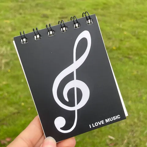 Mini Spiralnotizbuch Blanko Notizblock Musik Klavier Noten Design Schüler Taschenschreiben Buch Tägliches Tagebuch Geschenk
