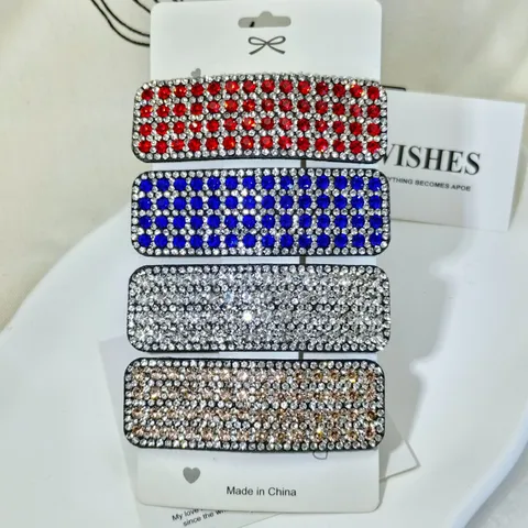 Rhinestone Hair Clips Large Waterdrop Hairpins Sparkle Side Clip Korean Style Hair Accessories For Women