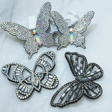 Rhinestone Butterfly DIY Accessories Hotfix Crystal Patch For Hair Clip Shoe Hat Clothes Bag Craft Jewelry
