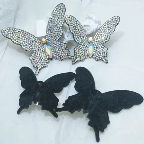Rhinestone Butterfly DIY Accessories Hotfix Crystal Patch For Hair Clip Shoe Hat Clothes Bag Craft Jewelry