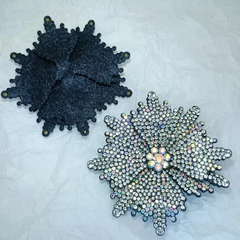 Handmade Rhinestone Shoe Clips Flower Shoe Charms Crystal Sparkly Decorative Accessories For Women