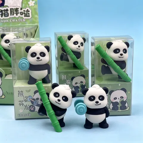 Borrador de Forma de Animal y Fruta de Dibujos Animados Creativo Rompecabezas Desmontable 3D PVC Papetería de Estudiante Regalo