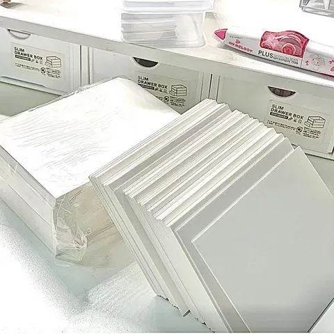 White Thickened Cardboard Backing Board Hard Cardboard Packing Sheets for Photocards Support Mailing Protection