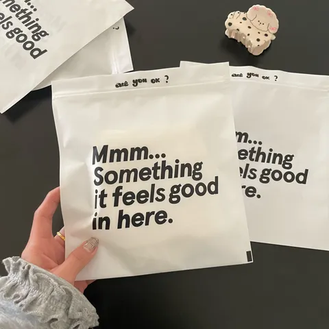 Ins Stil Buchstabe Bedruckt Verdickt Kunststoff Ziplock Beutel Transparente Verpackungsbeutel Für Snacks Kleinigkeiten Unterwäsche Socken Aufbewahrung