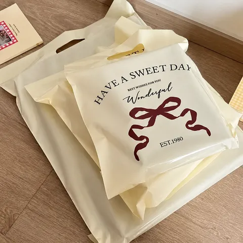 Ins Stil Schleife Wasserdicht Verdickt Express Tasche Kunststoff Handgehalten Logistik Verpackungstasche Für Versand