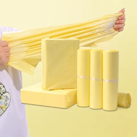 Verdickte Gelbe Kurierbeutel Wasserdichte Kunststoff Versandtaschen Selbstklebende Versandtaschen Für Kleidung Logistik Verpackung