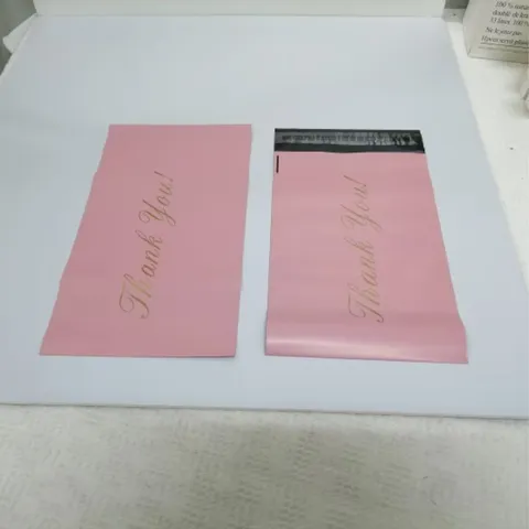 Thickened Pink Plastic Express Mailer Bags Self Adhesive Poly Shipping Bags With Thank You Letter Print Packaging