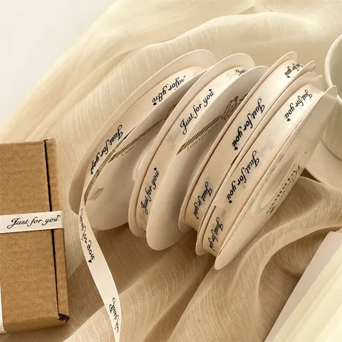Englisch Buchstabe Bedruckt Polyester Band Frische Geschenk Verpackung Seil Schleife Geschenkbox Dekorative Bindeband