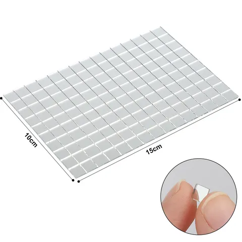 Self Adhesive Mirror Wall Sticker Mosaic Glass Square Tiles Removable DIY Wall Decal For Living Room Home Decor
