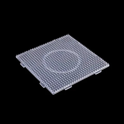 Panneau de Perles à Fusible en Plastique Transparent Carré Rond Hexagone Étoile Forme DIY Puzzle Artisanat Modèle Planche Pour Enfants