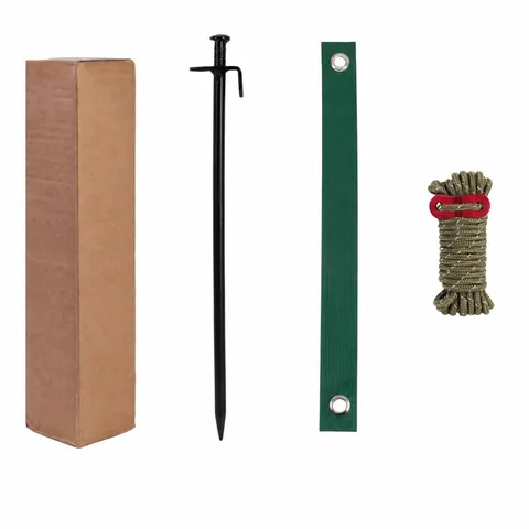 Heavy Duty Tree Stake Kit Windproof Plant Support Straps Ground Spikes With Reflective Ropes For Garden Plant Support
