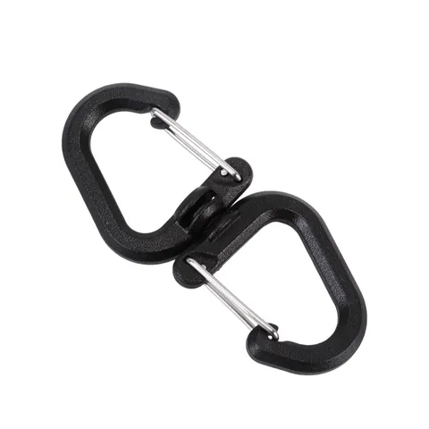 Outdoor Rotating Carabiner Portable S Hook Multi-functional Plastic Backpack Buckle Camping Gear Utility Clip