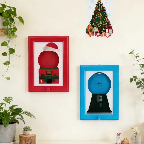 Cadre Photo Mural Distributeur de Bonbons Cadre en Plastique ABS Créatif Décoration de Maison de Fête de Noël