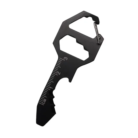 Portable Stainless Steel Multi Tool Pocket EDC Keychain Bottle Opener Hex Wrench Screwdriver Outdoor Survival Tool