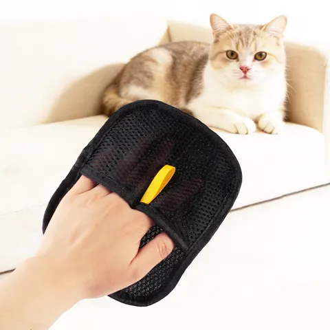 Pet Hair Removal Glove Cat Dog Hair Remover Grooming Mitt Deshedding Brush Efficient Pet Cleaning Tool Massage Glove
