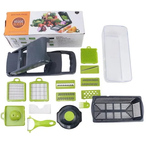 Multifunctional Vegetable Cutter Kitchen Shredder Dicer Slicer Stainless Steel Blade Potato Peeler Food Chopper Tool