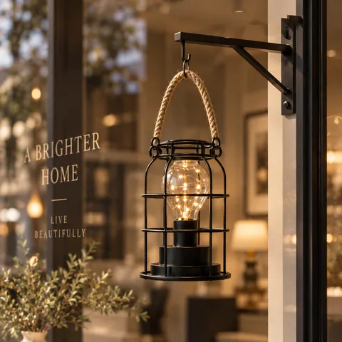 Modern Geometric Iron Hemp Rope LED Table Lamp INS Style Decorative Night Light For Bar Restaurant Bedroom Home Atmosphere Light