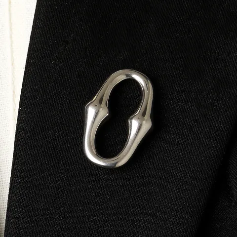 Stainless Steel Heart Round Eyeglass Holder Brooch Sunglasses Storage Pin Minimalist Suit Collar Accessory For Men Women Jewelry