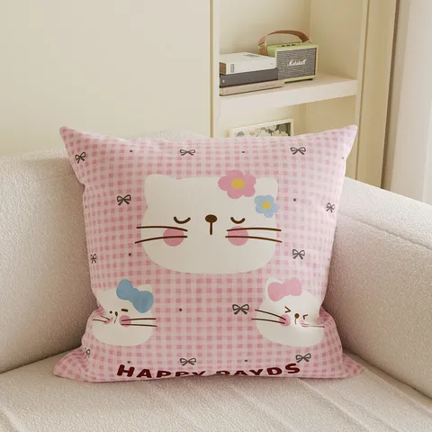 Soft Cute Cartoon Animal Throw Pillow Cat Penguin Dog Cushion Cover With Without Insert Home Living Room Sofa Bed Decor