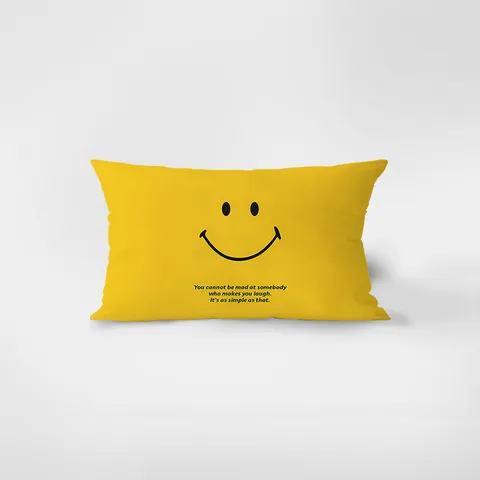 Fodera per Cuscino Decorativo Moderno Nordico Faccia Smiley Cartone Animato Carino Lettera Stampata Peluche Per Divano Auto Casa