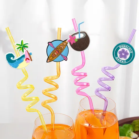 Silicone Straw Charms Cute Cartoon Drinking Straw Cover Decorative Buckle Reusable Straw Accessories For Tumblers Cup