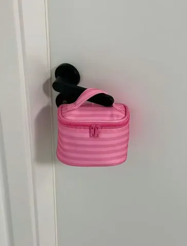 Tragbare Große Kapazität Vertikale Make-up-Tasche Gestreift Multifunktionale Reise Kosmetiktasche Mit Spiegel Für Damen