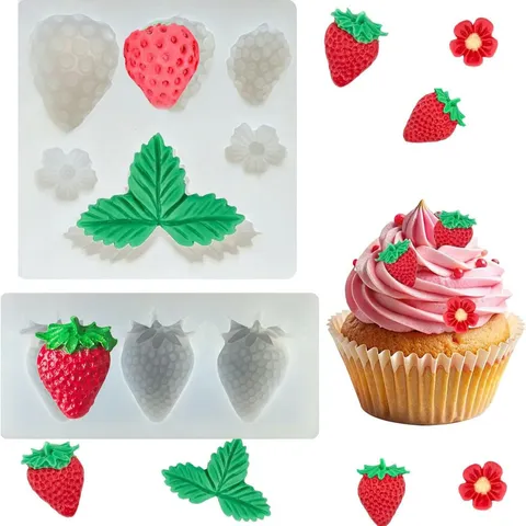 Strawberry Silicone Mold Chocolate Fondant Candy Baking Mold DIY Cake Decorating Tool Resin Clay Craft Mold
