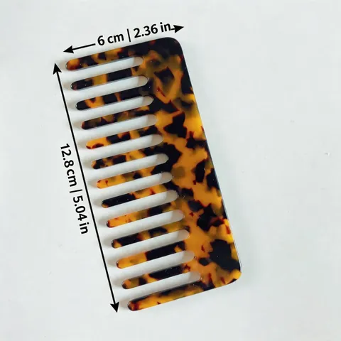Fashion Cellulose Acetate Wide Tooth Hair Comb Detangling Marble Pattern Tortoise Shell Styling Tools For Women Hair Care
