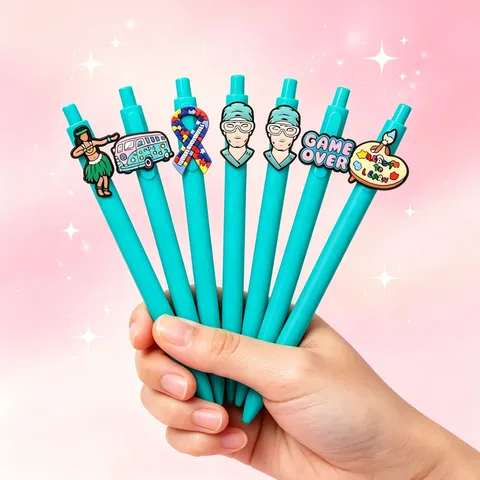 Bolígrafo de Gel de Dibujos Animados Lindo Bolígrafo Retráctil Con Colgante de PVC Estudiante Oficina Escritura Papelería Regalo