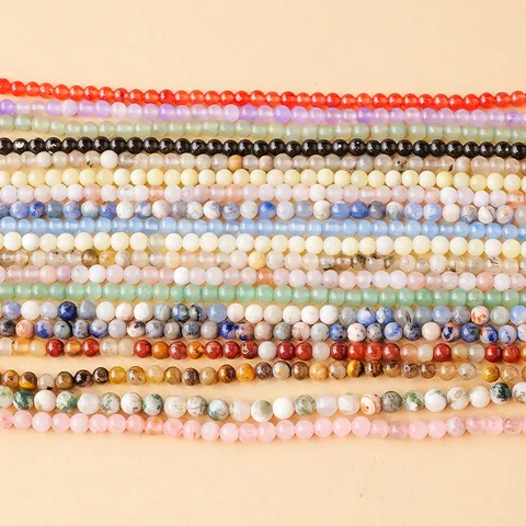 Perles en Vrac Rondes en Cristal Naturel Multicolore Semi Finies Pierres Gemmes Espaceurs pour Fabrication de Bracelets Colliers DIY Vente en Gros