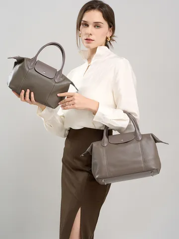 Sac à Bandoulière en Cuir Véritable pour Femmes Casual Grande Capacité Sac à Main Vintage Commuter Quotidien