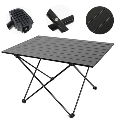 Outdoor Draagbare Ultral Lichte Aluminiumlegering Klaptafel Kamperen Picknick Barbecue Compacte Tafel Recreatiemeubilair