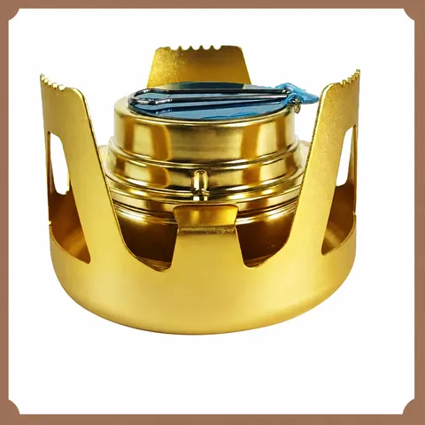 Réchaud à Alcool de Camping Extérieur Mini Portable en Métal Tête de Brûleur Équipement de Cuisine de Pique-nique